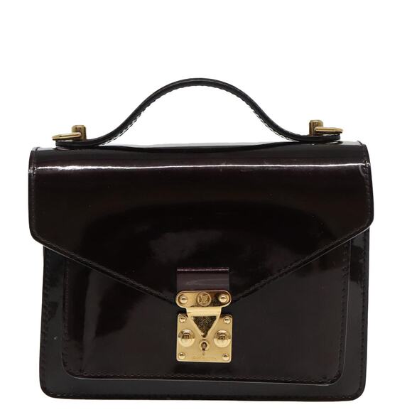 LOUIS VUITTON Monogram Vernis Monceau BB Bag Amarante M91580 - Picture 13 of 16